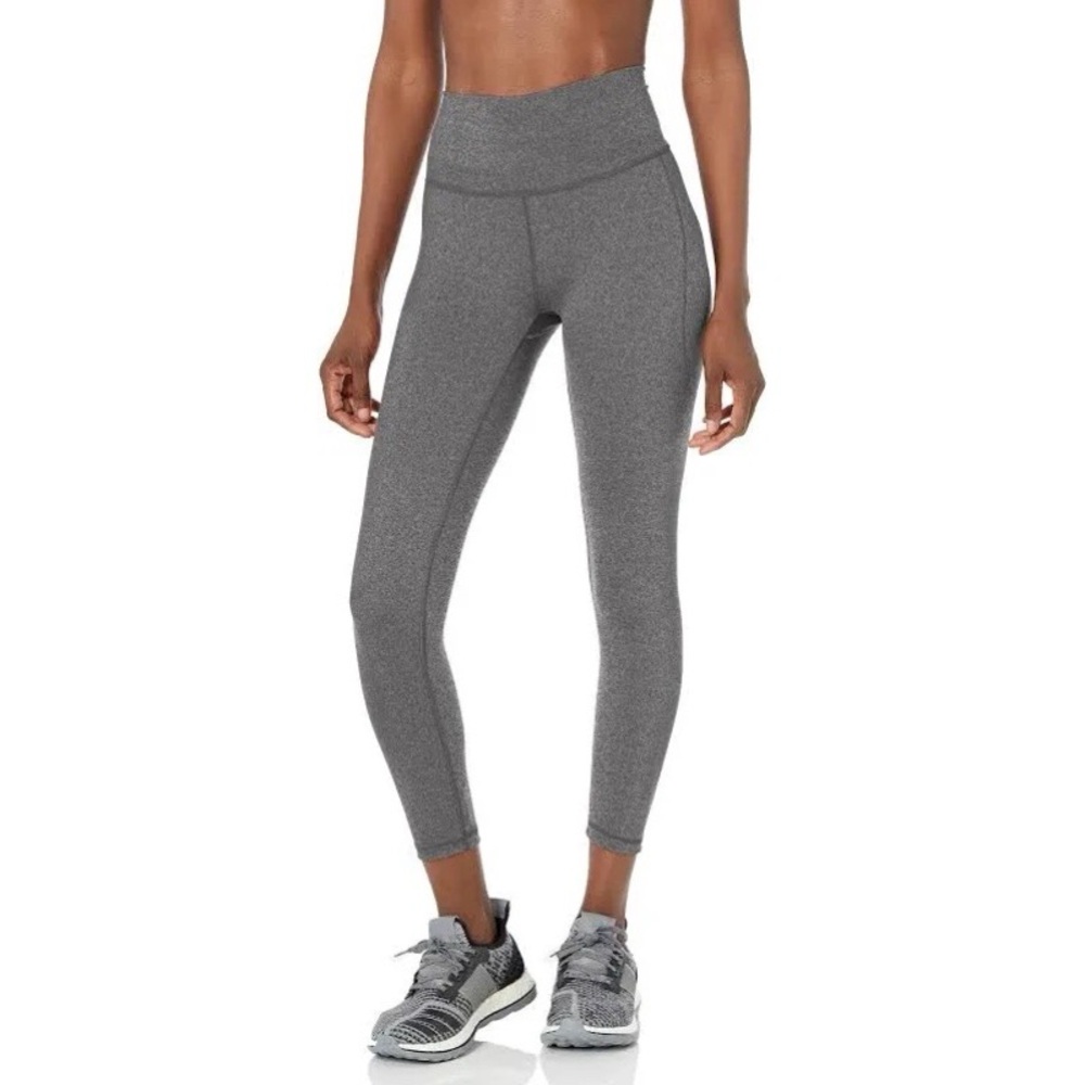NWT Adidas Studio 7/8 Dark Grey Heather Leggings - Tight Fit - High Rise - M